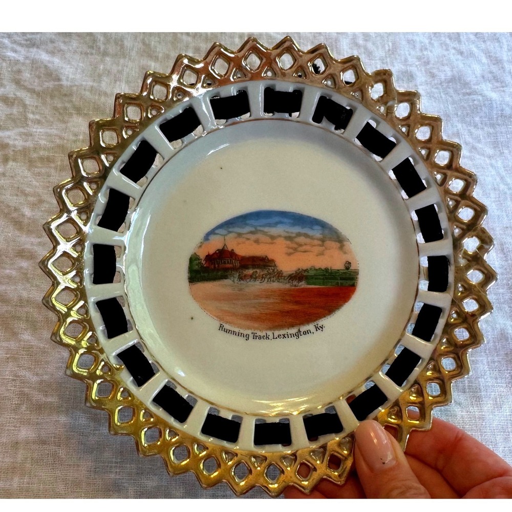 Pair of Vintage German Porcelain Souvenir Plates
